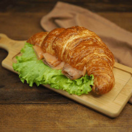 Salmon and cream cheese croissant