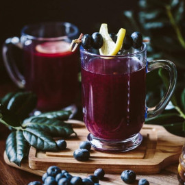 Чай с черникой и лавандой