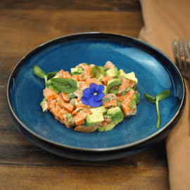 Salmon tartare with avocado